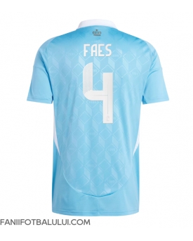 Belgia Wout Faes #4 Tricou Fotbal Replică European 2024 Barbati Deplasare